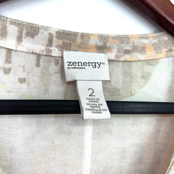 Chico's Zenergy Size 2 or Large Gemstone Jacket Blouse Shirt Top Fall Winter - Picture 2 of 9